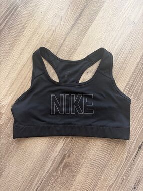 Nike Black Racerback Sports Bra with Bold Logo